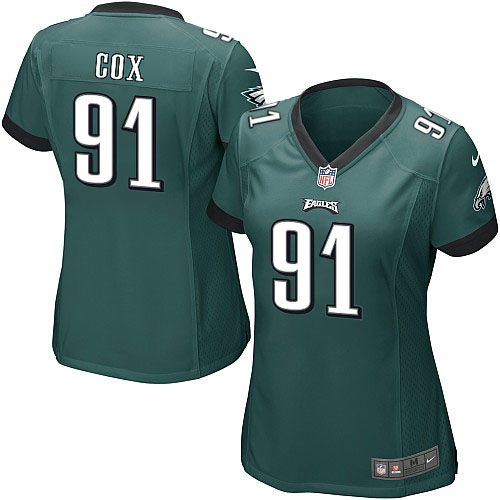 Women's Game Fletcher Cox Nike Jersey Midnight Green Home - #91 NFL Philadelphia Eagles